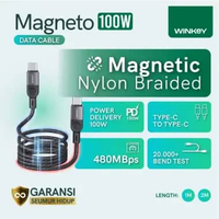 WINKEY Kabel Data Magneto Fast Charge Magnetic 100W Type-C to Type-C 2M