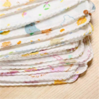 New Arrive 5PCS Baby Feeding Towel Teddy Bear Bunny Dot Chart Printed Children Small Handkerchief Gauze Towels Nursing Towel