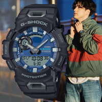 CASIO 卡西歐 G-SHOCK 智慧藍芽 計步 跑者訓練運動雙顯錶-黑色 GBA-900CB-1A