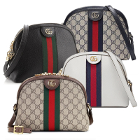 【GUCCI 古馳】499621 / 719881經典Ophidia系列 GG Supreme帆布拉鍊斜背包貝殼包(多色)