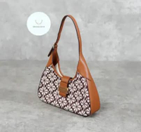 Kate Spade Jacquard Floral Nouveau Flap Hobo Bag in Camel & Black Camel