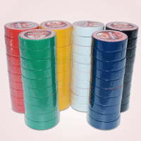10pcs/lot electrical tape PVC abrasion resistant flame retardant lead-free electrical insulation adhesive tape waterproof
