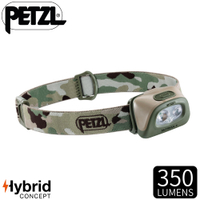 【PETZL 法國 TACTIKKA+超輕量標準頭燈《迷彩》】E089EA01/350流明/頭燈/登山露營/手電筒