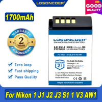 100% Original LOSONCOER 1700AmAh EN-EL20 EN-EL20a Battery For Nikon Coolpix P1000 Nikon1 J1 J2 J3 1 S1 1 V3 Nikon1 AW1