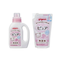 日本 Pigeon 貝親 無添加 嬰兒衣物洗衣精 罐裝/補充包