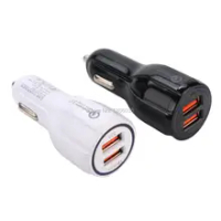 1000Pcs 9V 12V Dual USB Car Charger 3.1A Fast Charger Quick Charge 3.0 Travel Car Charger สำหรับ iPhone สำหรับ Samsung
