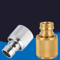 G1/2' Threaded Tap Connector Adaptor Pipe Joiner Fitting Brass/Stainless Steel Linking Watering Faucet Converter Tap Connection
