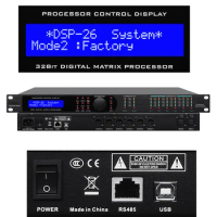 Driverack 260+ DBX260 3 In 6 Out Digital Audio Processor Loudspeaker Management Control System Stage Crossover Effect Software
