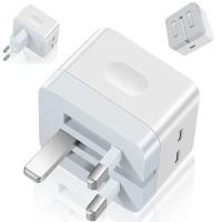 Fast Charging 50W 20W Dual USB C PD Wall Charger Power Adapter Eu UK AC Travel Plug For Iphone 13 14 15 Samsung xiaomi lg