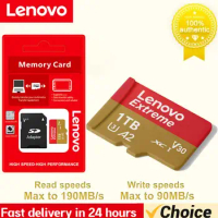 Lenovo SSD 512GB SD Card 16GB 32GB 64GB 256GB 512GB 1TB Class10 High Speed Micro TF SD Card Flash Memory Card For Phone Camera