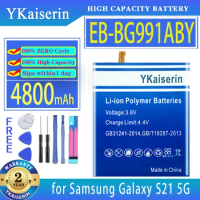 YKaiserin Battery 4800mAh/5700Mah for Samsung Galaxy SM-G991B/DS G991U S21 5G Plus/Ultra S21Plus S21+ S21Ultra Bateria