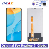 6.5" Original Display Replace For Realme 7i Global RMX2193 LCD Touch Screen With Frame Replacement Digitizer Assembly Helio G85