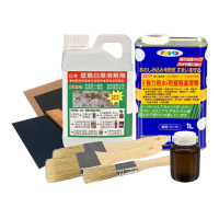 【日本Asahipen】日本抗壁癌防水組合包 2坪 含油漆去除劑(壁癌 乳膠漆 白華 批土 油漆 防水漆)