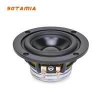 SOTAMIA 1Pcs 3 Inch Full Range Audio Speaker 4 Ohm 30W Round Rubber Edge NDFEB Loudspeaker DIY Portable Car Bluetooth Speaker