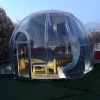 Portable Foldable Outdoor Camping Resort Hotel Prefab House Pop Up Winter Luxurious Inflatable Lodge Dome Bubble Tent