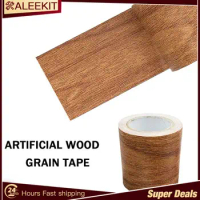 Repair Subsidies Stickers Realistic Wood Grain Floor Stickers Self Adhesive Fix Patch Furniture Renovation Skirting Waist Line