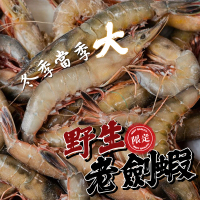 【一手鮮貨】臺灣野生老劍蝦(1盒組/單盒1.2kg±10%)