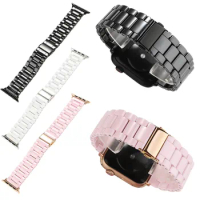 Ceramic Watch Strap For Apple Watch Band 42/44mm 38/40mm Butterfly Buckle Bracelet For iWatch Series 5 4 3 2 1 Wristbands
