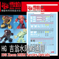 Flaming Snow Water Decal HG-51 for HG 1/144 Zeon MSM-10 Zock MSM-07S Z’Gok MSM-03 Gogg Mobile Suit Hobby DIY Fluorescent Sticker