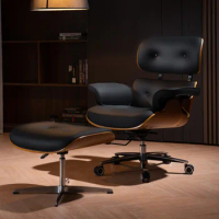 Nordic Luxury Office Chair Lumbar Support Comfort Leather Boss Office Chair Swivel Caster Wheels Silla Escritorio Furniture