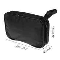 Durable Multimeter Black Canvas Bag Waterproof Shockproof Soft for Case 20x12x