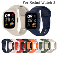 2in1 Silicone WatchBand For Redmi Watch 3 SmartWatch Strap Wristbands Bracelet For Redmi Watch3 Strap WristBand belt Accessories