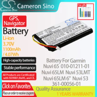 CameronSino Battery for Garmin Nuvi 65 Nuvi 65LM Nuvi 65LM 6" 010-01211-01 fits Garmin 361-00056-01 GPS,Navigator battery 3.70V
