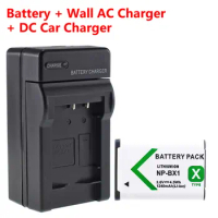 NP-BX1 Li-ION Camera Battery + Home&amp;Car Charger 3.6V 1240mAh For Sony Cyber-Shot DSC-RX100