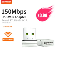 Wifi Adapter 150mbps USB Mini Access Point 2.4G Wireless Wi-fi Network Card Antenna Dongle Windows XP/7/8/10/11 Mac OS CF-WU810N