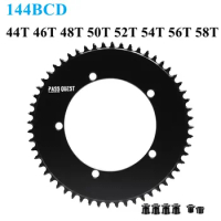 PASS QUEST 144BCD Chainring 46 48T 50T 52T 54T 56T 58T Single Chainring Upgraded Version Of Positive Negative Teeth For TMB Bike