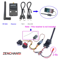 5.8G Wireless Transmitter 2000mW VTX with 170° OSD 1200TVL fpv dual camera Video Switch and EWRF OTG Android phones receiver