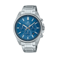 CASIO卡西歐 EDIFICE 三針三眼 標準計時鐘錶 日期顯示窗 蒼海藍 EFV-650D-2A_43.5mm