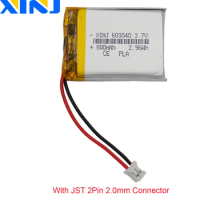 3.7V 800mAh 2.96Wh 603040 JST-PH 2pin 2.0mm Polymer Li LiPo Rechargeable Battery Cell For GPS Sat Nav Camera Driving Recorder
