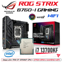 Intel B760 Mainboard Combo i7 13700KF lga1700 CPU ASUS ROG Strix B760-I Gaming WiFi Intel Core i7 13700KF Processor KIt DDR5 New