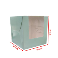 L Shape Window Box 10x10x10 (Green) Stationery