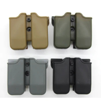 Tactical 9x19mm Double Magazine Pouch Quick Mag Pouch Holder For Glock M9 PX4 Airsoft Hunting Gun Accessories