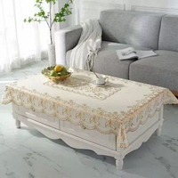 全城熱賣 - 桌布防水防油免洗防燙輕奢高級感氛圍餐桌茶几遮蓋布巾長方形臺布升級燙金印花110*160cm（防水防燙）