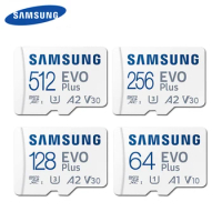 SAMSUNG EVO PLUS Memory Card 64GB/U1/SDXC Micro SD/TF Flash Cards MicroSD 128GB/256GB/512GB UHS-1 U3 4K For Phone Drone Camera