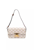 CELINE 二手 Celine Triomphe 塗層帆布 Claude 單肩包