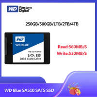 Western Digital 250G 500GB 1T 2T 4T WD Blue SA510 SSD 2.5"SATA III Built-in solid state drive up to 560mb /s for desktop laptop