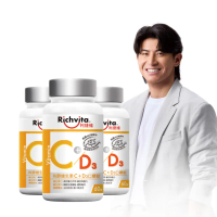 【利捷維】有酵維生素C+D3口嚼錠3入組(共180錠 陳傑憲 代言)