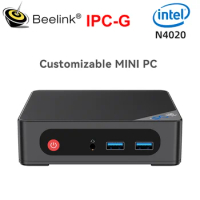 IPC-G Fanless Customizable Mini PC Intel Celeron N4020 up to 2.8GHz DDR4 SSD 2*Gigabit LAN Wifi5 BT5.1 1*HD 1*DP 3*USB3.0