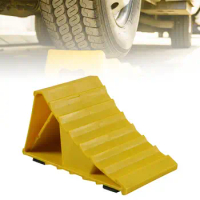 Truck Car Wheel Chock Non Slip Versatile Tool Sturdy Triangular Structure Accessory Lightweight Yellow Tire Chock Wheel Stopper