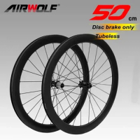 Airwolf Carbon Wheels Disc Brake Lightweight 28mm Width Road Bike Wheelset Novatec 411/412 6 Bolt Hub Quality Carbon Rim