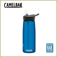 【CAMELBAK】750ml eddy+多水吸管水瓶 牛津藍(全新設計/水壺/水瓶/多喝水)