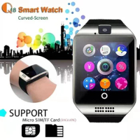 Q18 Bluetooth Connect Men Smart Watch With Sim TF Card Camera Smartwatch Women Wristwatch Sport Pedometer Waterproof Watch Fit