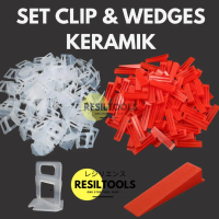 SET Clip 1 mm Wedges Pasak Pasang Keramik Leveling System Perata