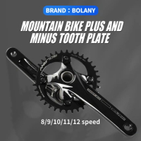 Bolany NEW MTB Bicycle Crankset 104BCD Plating Hollow Crank 170mm Integrated Crank Chainring 36TWith Bottom Round Hole Crankset