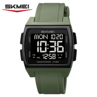 Jam Tangan Pria Digital Dual Time SKMEI 2453 ARMYGREEN WATER RESIST 30M