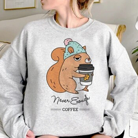 Squirrel hoodies women gothic long sleeve top anime y2k aesthetic clothes women long sleeve top clothes